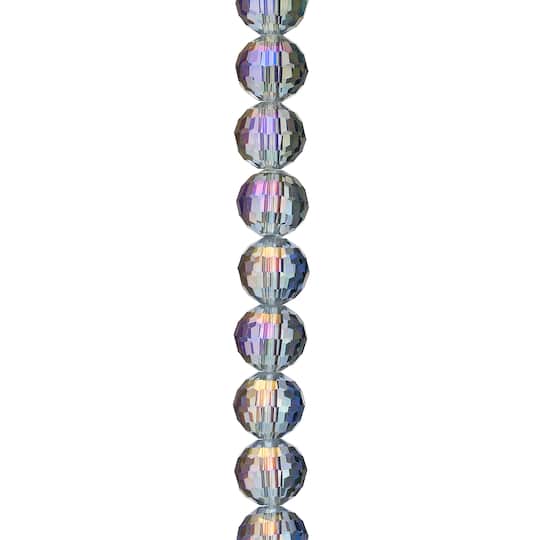 12 Pack: Purple Faceted Glass Round Beads, 10mm by Bead Landing™